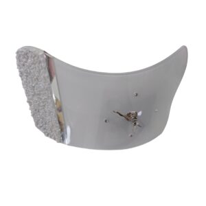 Orologio curvo bianco/argento