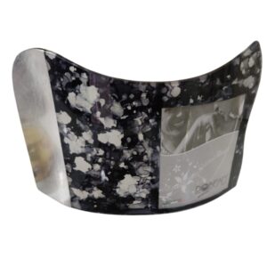 Portafoto  curvo argento nero