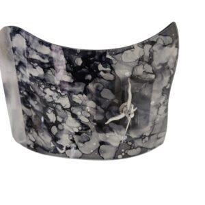 Orologio curvo argento nero