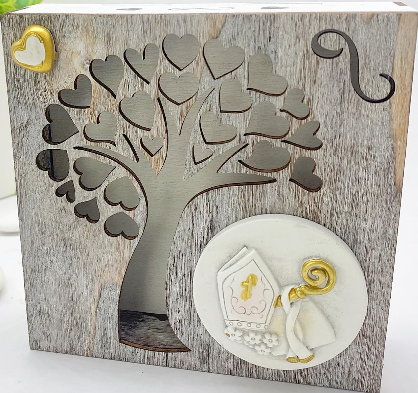 Icona cresima bomboniera albero vita led