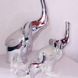 Elefante Gattinoni bianco e argento