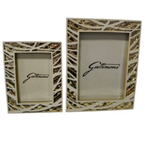 Portafoto Gattinoni oro e bianco