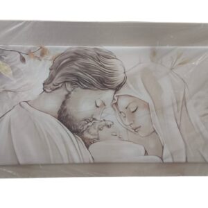 Quadro capezzale sacra famiglia tortora 120x70