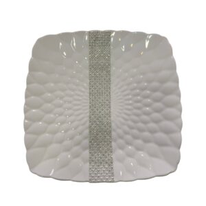 Centrotavola moderno bianco dettaglio strass