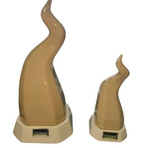 Scultura corno tortora bianco