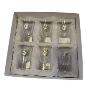 Novità bomboniere cinquantesimo anniversario set 6 pz bicchierini liquore