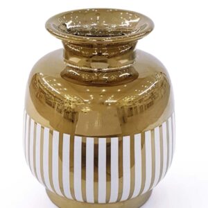 Vaso moderno oro e bianco