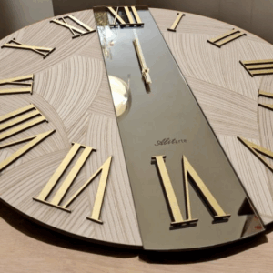 Orologio moderno tondo oro parati