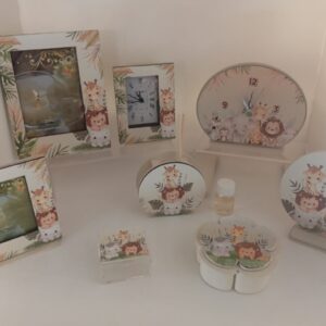 Bomboniere giungla battesimo nascita safari animali elefante giraffa leone