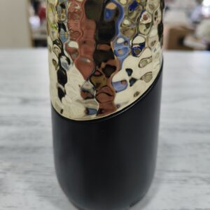 Vaso monofiore Giovinarte nero e oro