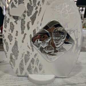 Icona d'appoggio Sacra famiglia argento