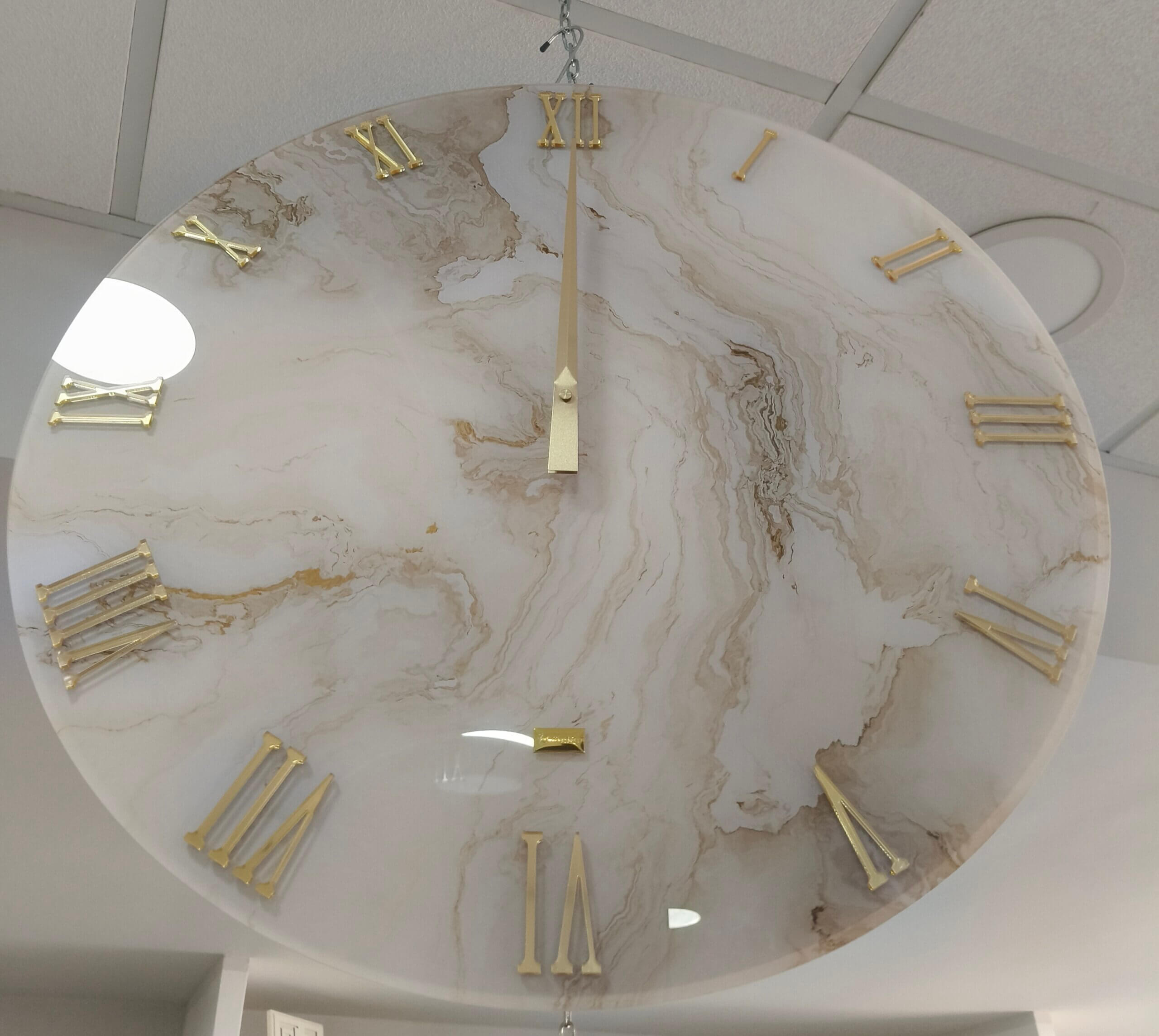 Orologio effetto marmo orologio diametro 60 cm