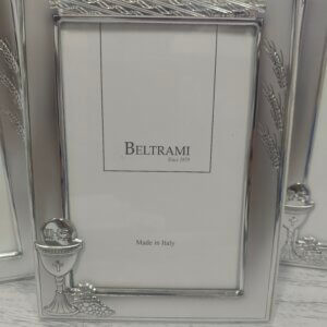 Cornice portafoto comunione in argento Beltrami