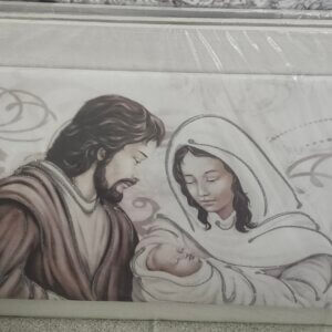 Quadro capezzale sacra famiglia moderno