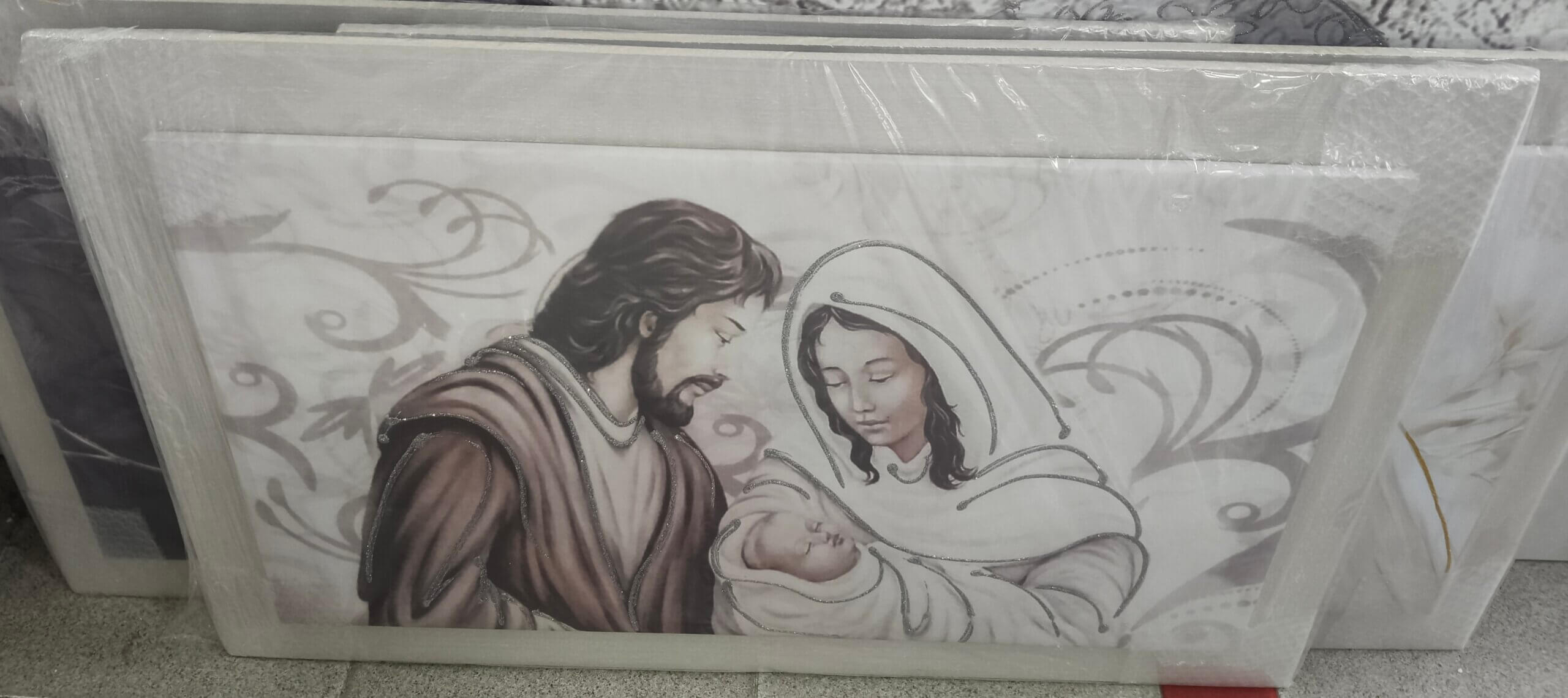 Quadro capezzale sacra famiglia moderno