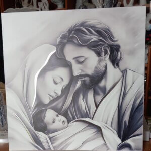 Capezzale sacra famiglia in legno