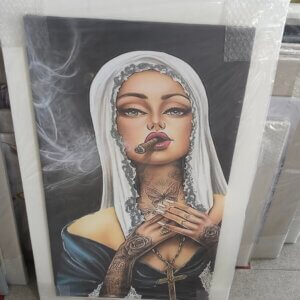 Quadro moderno donna art chicana