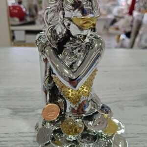 Dea bendata statua in argento con dettaglio in oro