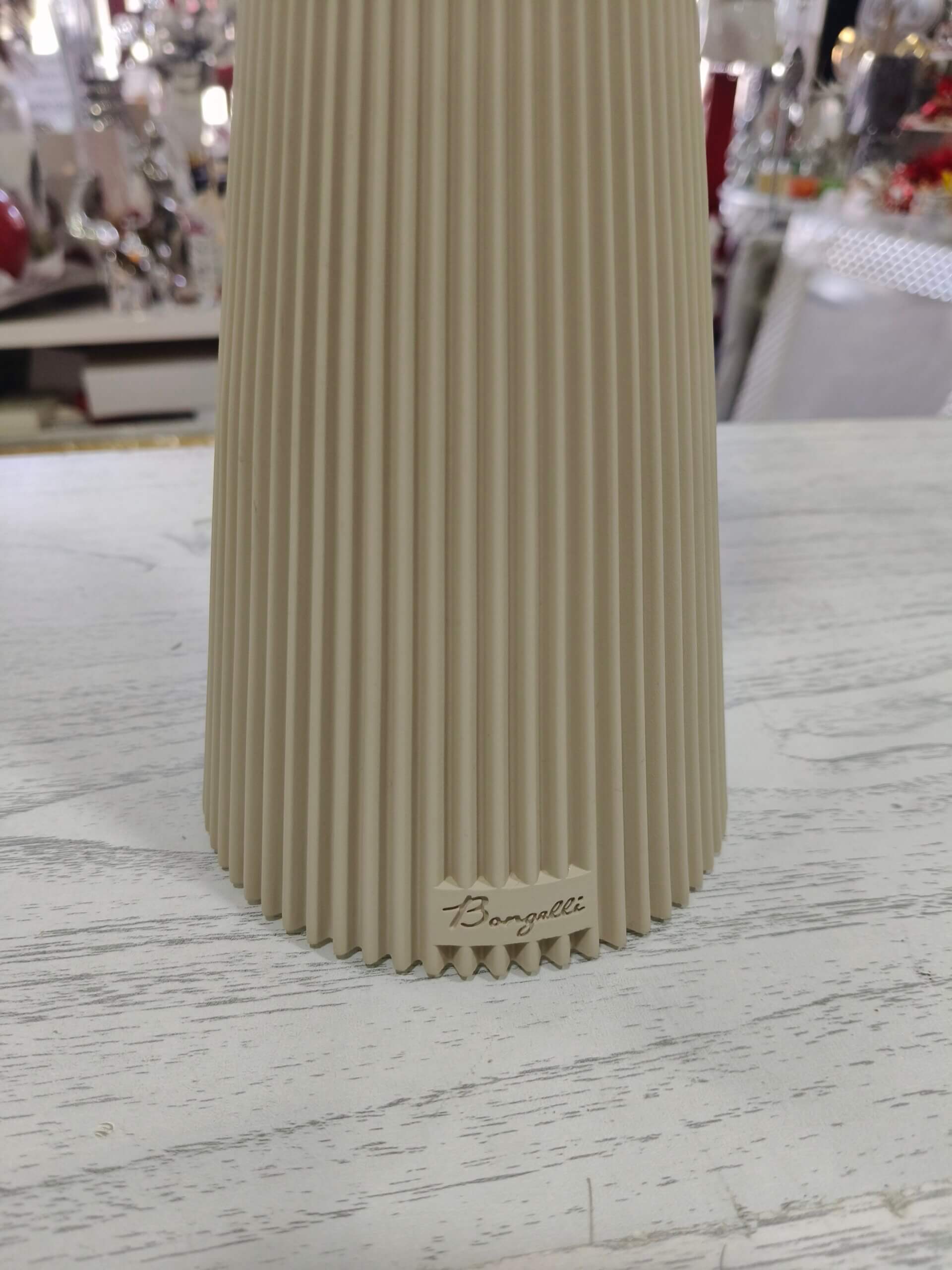 Bongelli vaso tortora argento bianco h 39 - immagine 3