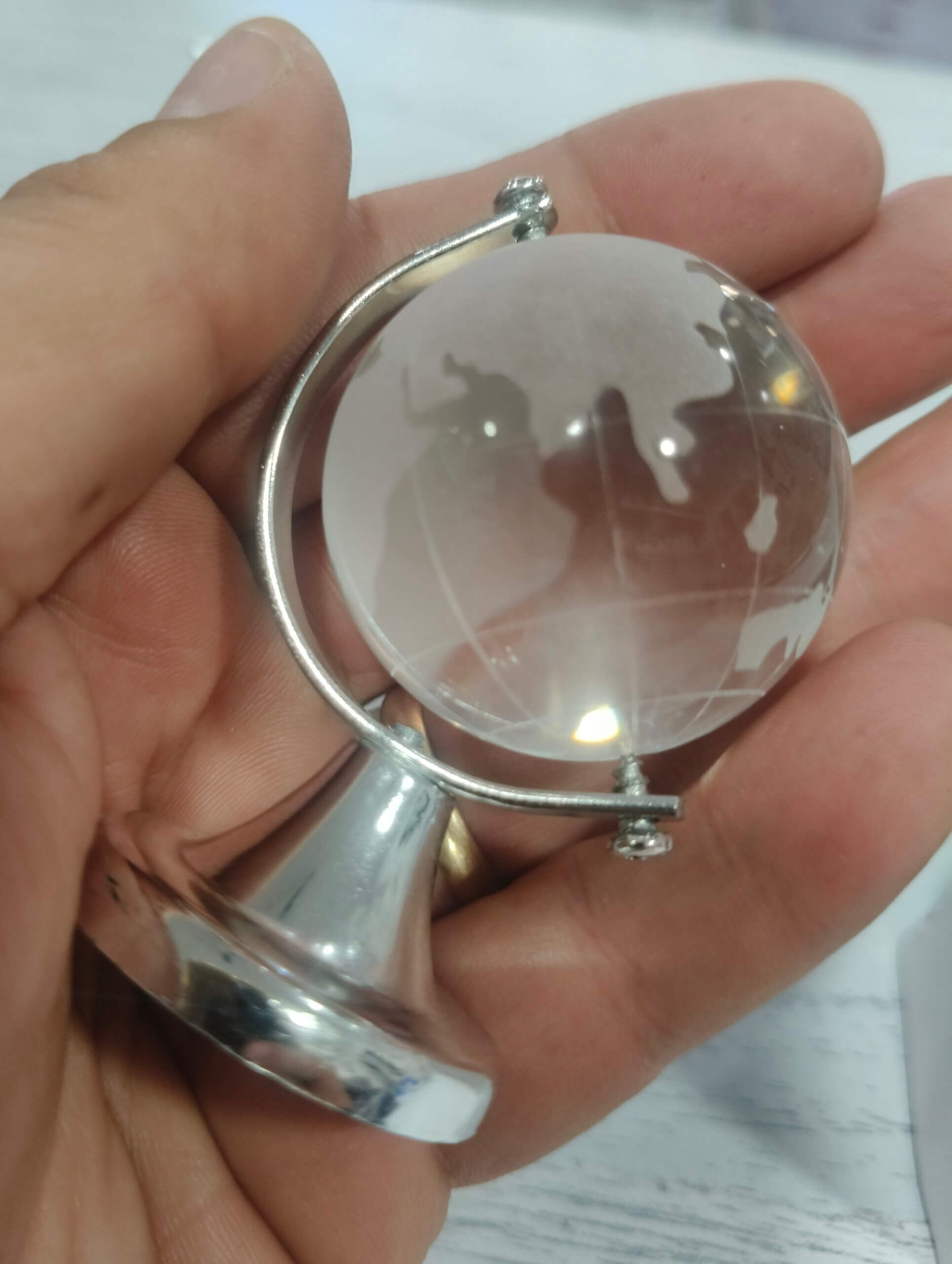 Bomboniera Mappamondo in vetro h6 cm - immagine 2