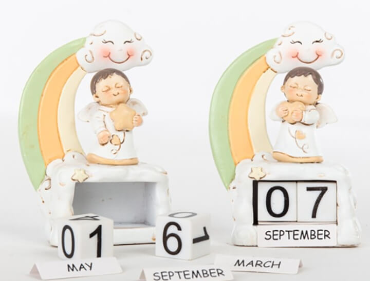 Bomboniera Angelo Calendario Perpetuo Arcobaleno