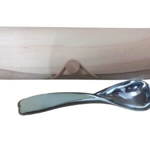 Cucchiaio gelato in acciaio bomboniere quadrifoglio Qfc441 stock 43pz
